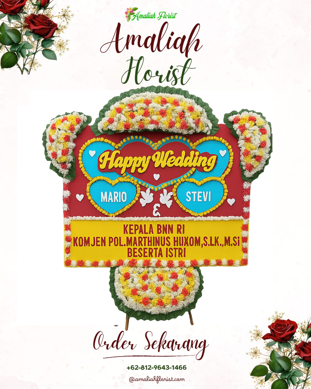 Papan Bunga Pernikahan Dolopo